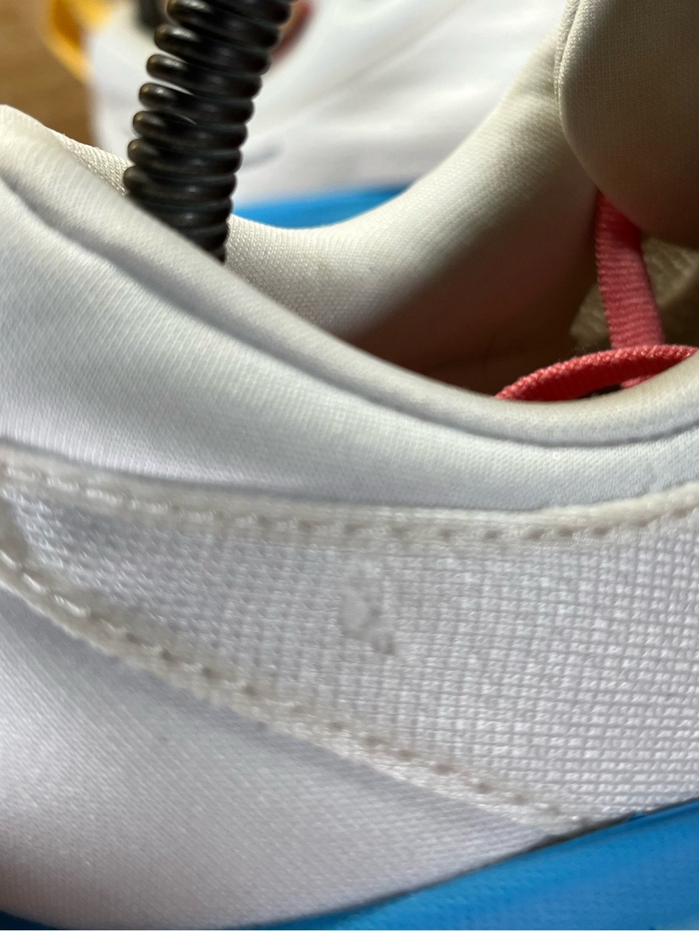 Hoka One One Bondi 8 REFLECTIVE Womens Sz 8.5 Running Shoes Sneakers White Blue - Picture 2 of 13